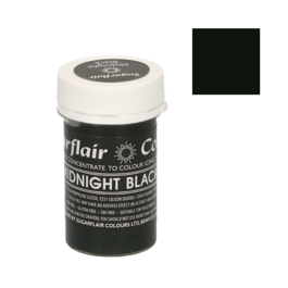 CORANTE EM PASTA PASTEL SUGARFLAIR - MIDNIGHT BLACK / PRETO MEIA NOITE 25 G