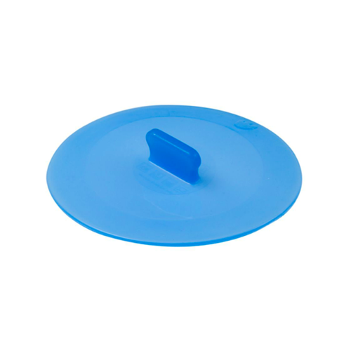 TAMPA DE SILICONE COM VENTOSA PAVONI - AZUL 15 CM