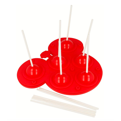 MOLDE DE SILICONE PARA 6 CAKE POPS "FAMILY BAKERY DISNEY" + STICKS