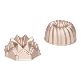 SET MOLDES DE ALUMNIO FUNDIDO PATISSE - 2 "BUNDT" 10 CM