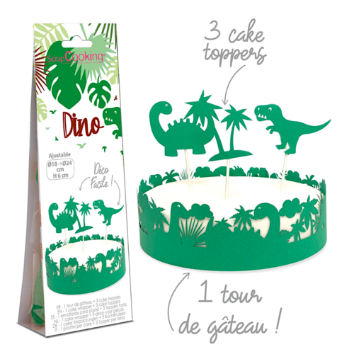 WRAPPER + TOPOS DE BOLO SCRAPCOOKING - DINO