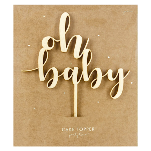 TOPPER PARA BOLO MADEIRA PARTYDECO - OH BABY