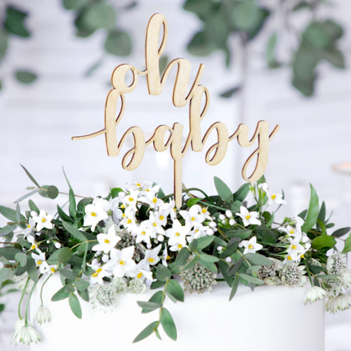 TOPPER PARA BOLO MADEIRA PARTYDECO - OH BABY