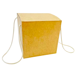 CAIXA DE PANETONE KRAFT COM FITAS - 21,5 CM