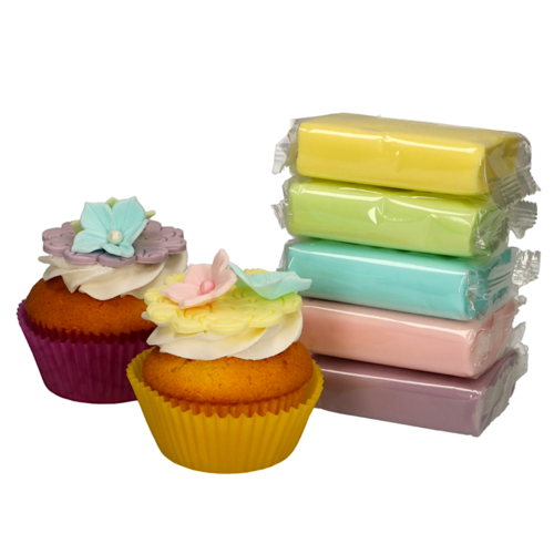 FUNCAKES DE FONDANT MULTIPACK - TONS PASTEL (5 X 100 G)