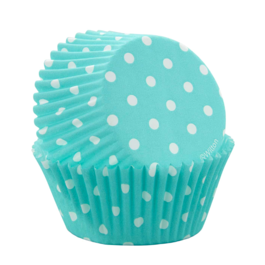 CPSULAS DE CUPCAKE WILTON - AZUL COM PONTOS DE POLCA