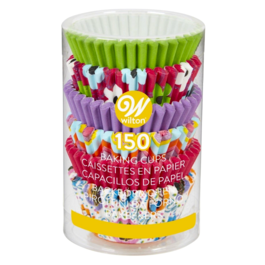 SET CAPSULAS MINI CUPCAKE WILTON - MULTI ROSAS