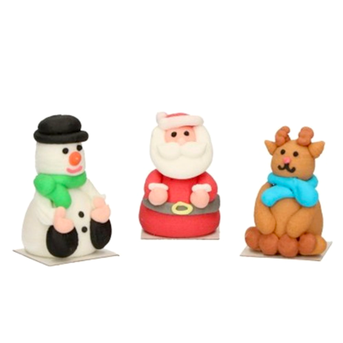 DECORAES DE ACAR (3D) FUNCAKES - FIGURAS DE NATAL