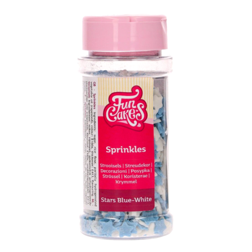 [P. CADUC.] SPRINKLES FUNCAKES - ESTRELAS (BRANCAS E AZUIS) 55 G