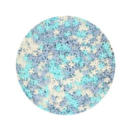 SPRINKLES FUNCAKES - MINI FLOCOS DE NEVE (AZUL E BRANCO) 50 G