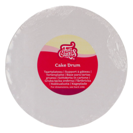 CAKE DRUM REDONDO BRANCO (FUNCAKES) - 30,5 CM  