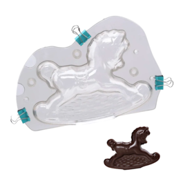 MOLDE DE POLICARBONATO PARA CHOCOLATE - CAVALO 3D