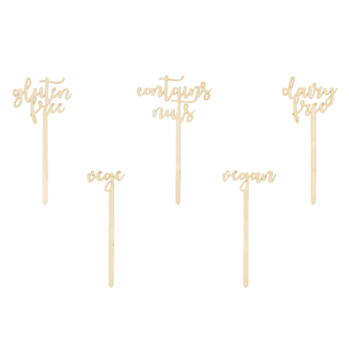 TOPPER DE MADEIRA PARTYDECO - CARTAZES MESA DOCE