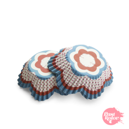 CPSULAS CUPCAKE FLOR  - 48 UNIDADES