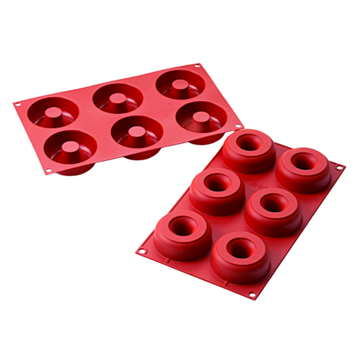 MOLDE DE SILICONE SILICONE SILIKOMART PARA DONUTS