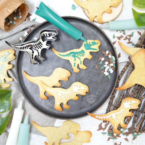 CORTADOR + CARIMBO PARA BISCOITOS SCRAPCOOKING - DINOSSAURO