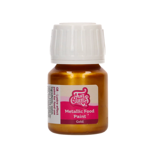 TINTA METLICA COMESTVEL FUNCAKES - DOURADO / GOLD 30 ML