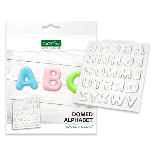 MOLDE DE SILICONE KATY SUE - ALFABETO EM MAISCULAS / "DOMED ALPHABET"