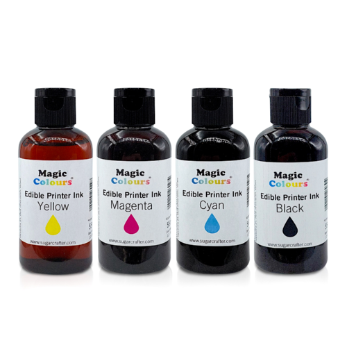 FRASCO DE RECARGA DE TINTA COMESTVEL "MAGIC COLOURS" - AMARELO (55 ML)