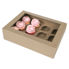 SET CAIXAS BRANCAS PARA 12 CUPCAKE - HOUSE OF MARIE