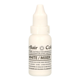 CORANTE LIQUIDO SUGARFLAIR - WHITE  MIXER / BRANCO (14 ML)