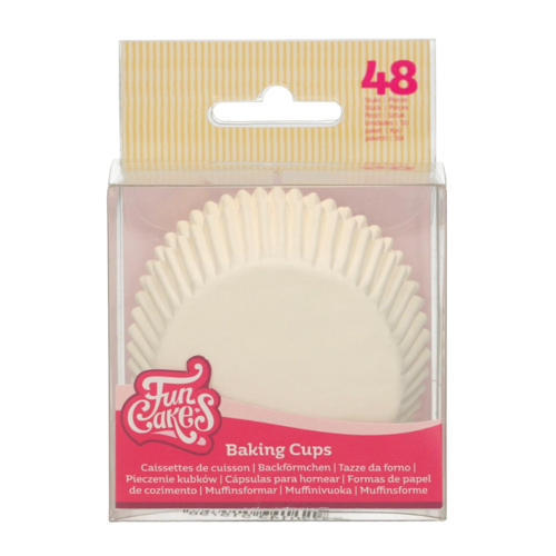 CPSULAS PARA CUPCAKES BRANCAS (48 UNID.) - FUNCAKES