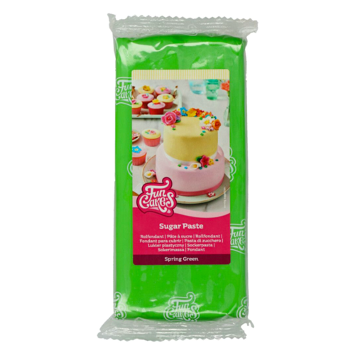 PASTA DE AUCAR FUNCAKES - VERDE PRIMAVERA 1 KG