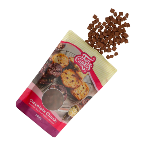 PEPITAS DE CHOCOLATE DE LEITE FUNCAKES - " CHUNKS" 350 G