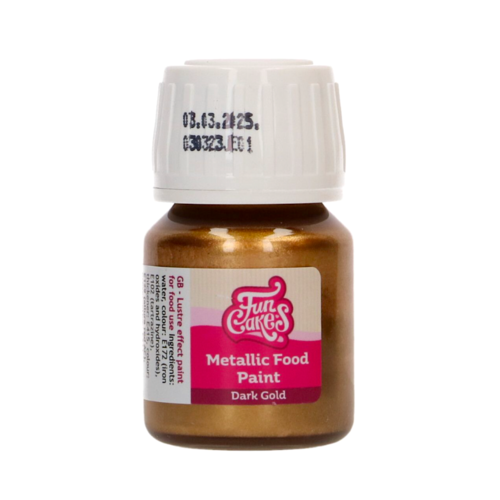 PINTURA METLICA COMESTVEL FUNCAKES - OURO ESCURO 30 ML