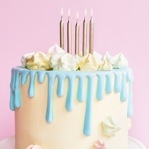 VELAS DE ANIVERSÁRIO PARTYDECO - DOURADAS (6 CM)