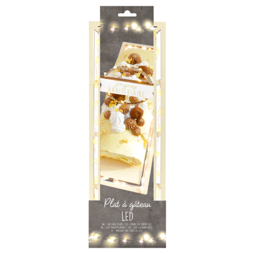 TABULEIRO PARA BOLOS RECTANGULAR COM LED - SCRAPCOOKING