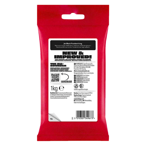 PASTA DE AÇÚCAR RENSHAW - JET BLACK / PRETO (1 KG)