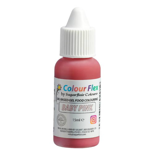 CORANTE LIPOSSOLVEL "COLOURFLEX" SUGARFLAIR - BABY PINK / ROSA BEBE (15 ML)