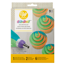 CONJUNTO DE DECORAO "COLOR SWIRL" - WILTON