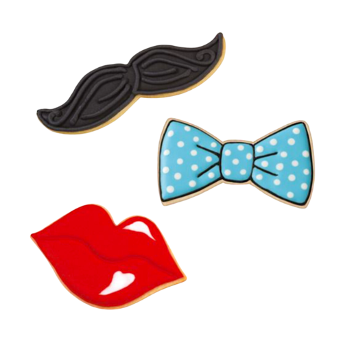 CONJUNTO DE CORTADORES DE BISCOITOS WILTON - BIGODE / LBIOS / LAO