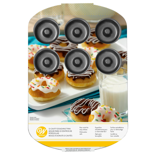 MOLDE METLICO 12 MINI DONUTS WILTON DONUTS PASTKOLOR