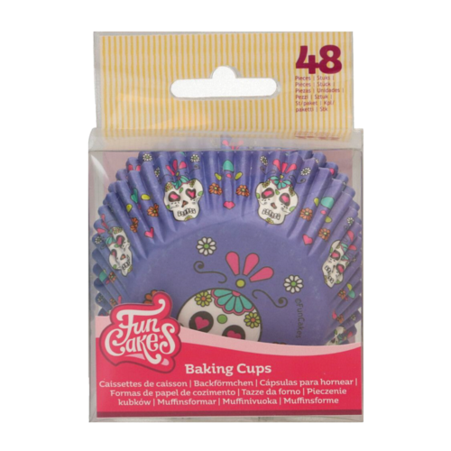 CÁPSULAS DE CUPCAKES FUNCAKES - CAVEIRA MEXICANA
