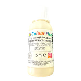 CORANTE LIPOSSOLVEL "COLOURFLEX" SUGARFLAIR - PASTEL TONER WHITE / BRANCO (15 ML)