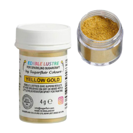 GLITTER COMESTVEL SUGARFLAIR - AMARELO OURO / AMARILLO ORO (4 G)