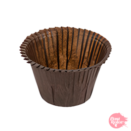 30 CPSULAS DE MINI CUPCAKE ENCARACOLADO - MARROM