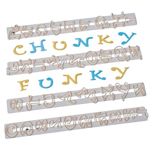 CONJUNTO DE CORTANTES TAPPITS FMM - ALFABETO E NMEROS "CHUNKY FUNKY".