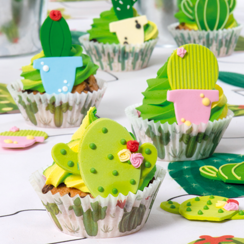 CPSULAS CUPCAKES DECORA - CACTUS