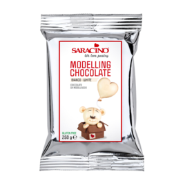 CHOCOLATE PARA MODELAGEM SARACINO - BRANCO 250 G