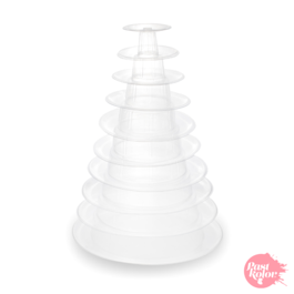 SUPORTE TRANSPARENTE PARA MACARONS - REDONDO (10 NVEIS)