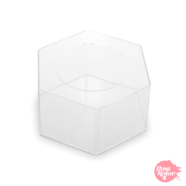 SUPORTES PARA BOLOS HEXAGONAIS TRANSPARENTES - 20 E 30 CM / H 10 CM