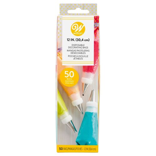SACOS DE CONFEITARIA DESCARTÁVEIS WILTON - 30 CM (50 UNIDADES)
