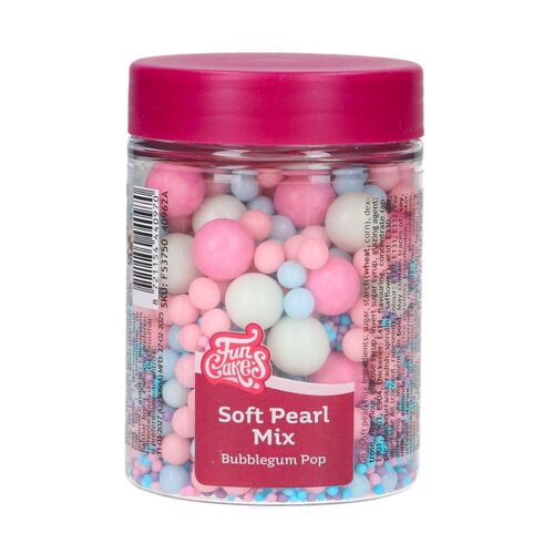 FUNCAKES PÉROLAS DE AÇÚCAR SOFT - MIX "BUBBLEGUM POP" (80 G)