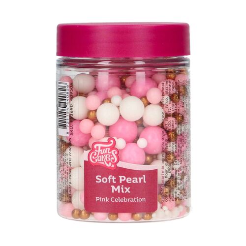 FUNCAKES DE PÉROLAS DE AÇÚCAR SOFT - MIX "PINK CELEBRATION" (80 G)