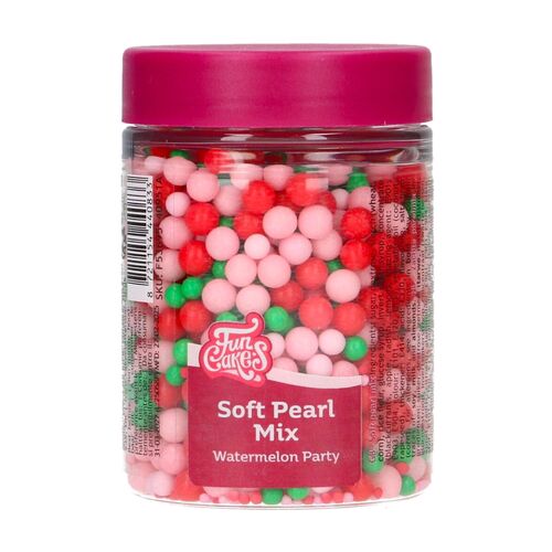 FUNCAKES DE PÉROLAS DE AÇÚCAR SOFT - MIX "FESTA DE MELANCIA" (80 G)