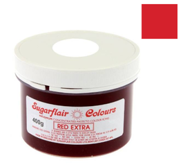 CORANTE EM PASTA SUGARFLAIR - RED EXTRA / EXTRA VERMELHO 400 G